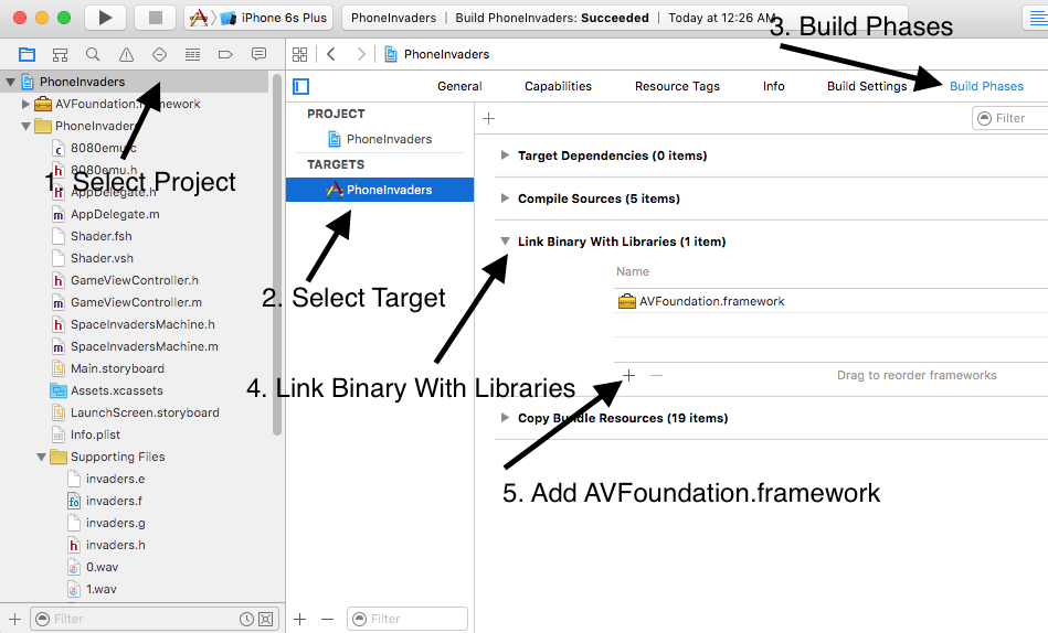 iOS Add AV Foundation